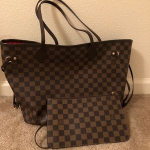 l v neverfull mm w/ wallet